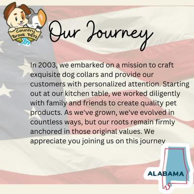 Show full view: Country Brook Design Deluxe Serape Dog Collar, Blue, Small slide 6 of 9