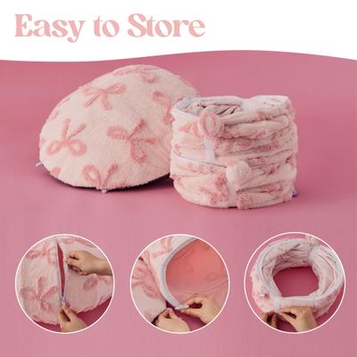 Show full view: Lesure 2-in-1 Cat Tunnel Bed, Pink Bows, Standard slide 4 of 8