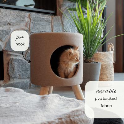 Show full view: 4 Cats & Dogs Wallie Stool Cat Condo, Tan slide 5 of 6