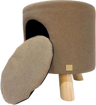 Show full view: 4 Cats & Dogs Wallie Stool Cat Condo, Tan slide 3 of 6