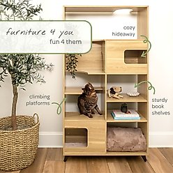 4 Cats & Dogs Clifford Cat Wall Shelf, Oak slide 2 of 5