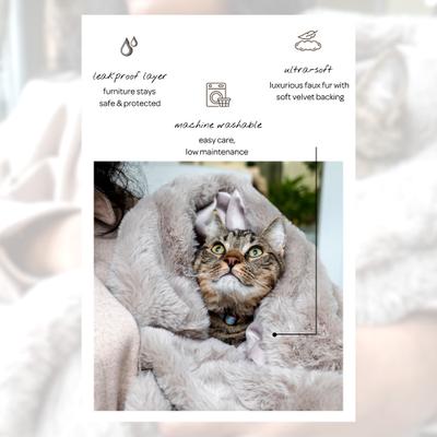 Show full view: 4 Cats & Dogs Throw Dog Furniture Cover, Taupe slide 3 of 6