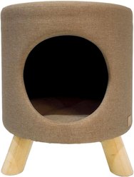 4 Cats & Dogs Wallie Stool Cat Condo, Tan