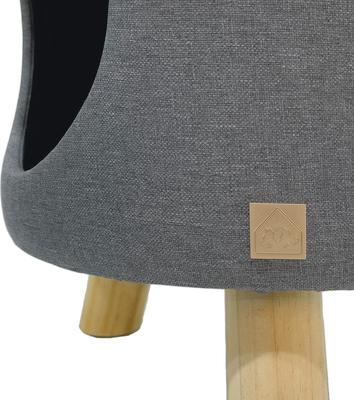 Show full view: 4 Cats & Dogs Wallie Stool Cat Condo, Dark Grey slide 4 of 4
