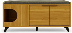 4 Cats & Dogs Tucker Shoe Cabinet Cat House, Oak