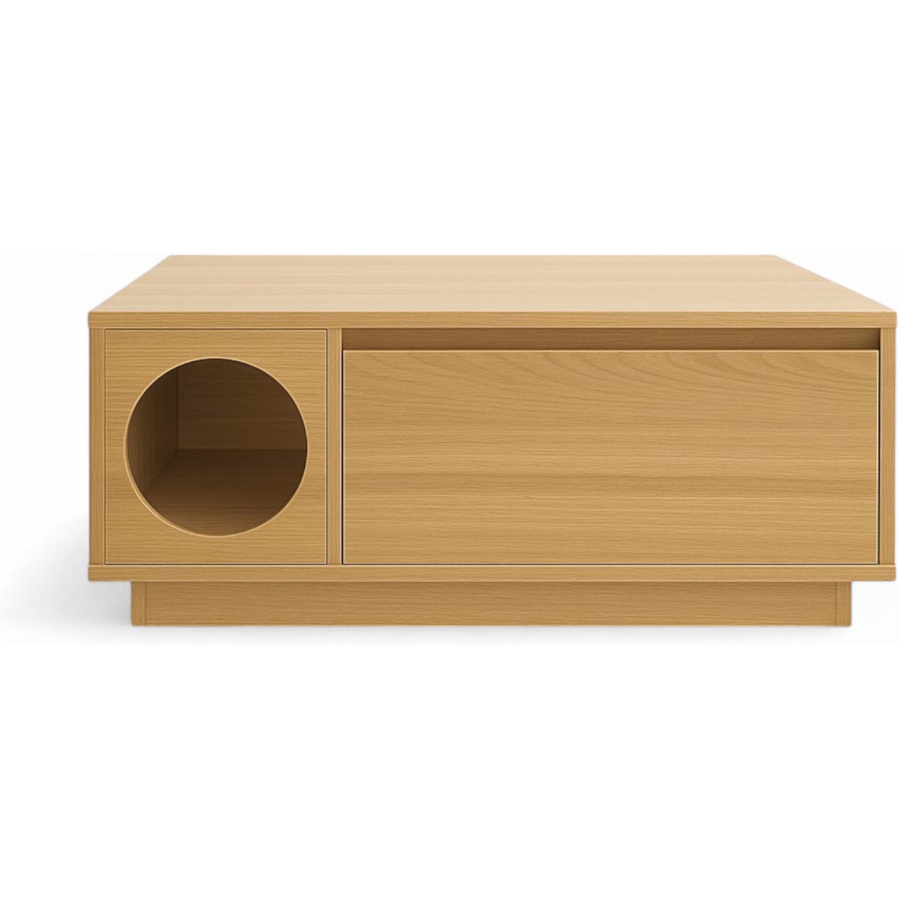 4 Cats & Dogs Coco Coffee Table Cat House, Oak