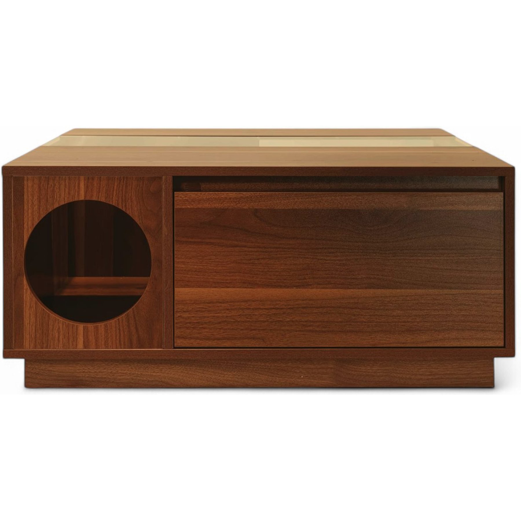 4 Cats & Dogs Coco Coffee Table Cat House, Walnut