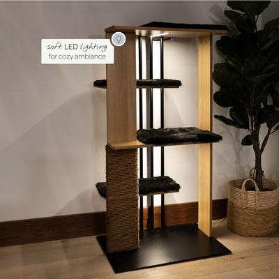 Show full view: 4 Cats & Dogs Cali 47-in Cat Tree, Walnut slide 2 of 3