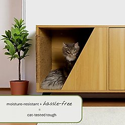 4 Cats & Dogs Jessie Cabinet Cat Litter Box Enclosure, Oak slide 2 of 3
