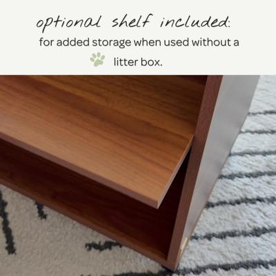 Show full view: 4 Cats & Dogs Jessie Cabinet Cat Litter Box Enclosure, Walnut slide 6 of 7
