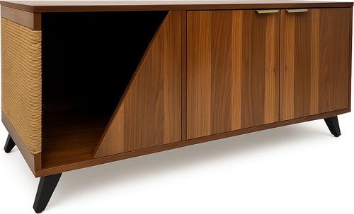 Show full view: 4 Cats & Dogs Jessie Cabinet Cat Litter Box Enclosure, Walnut slide 2 of 7