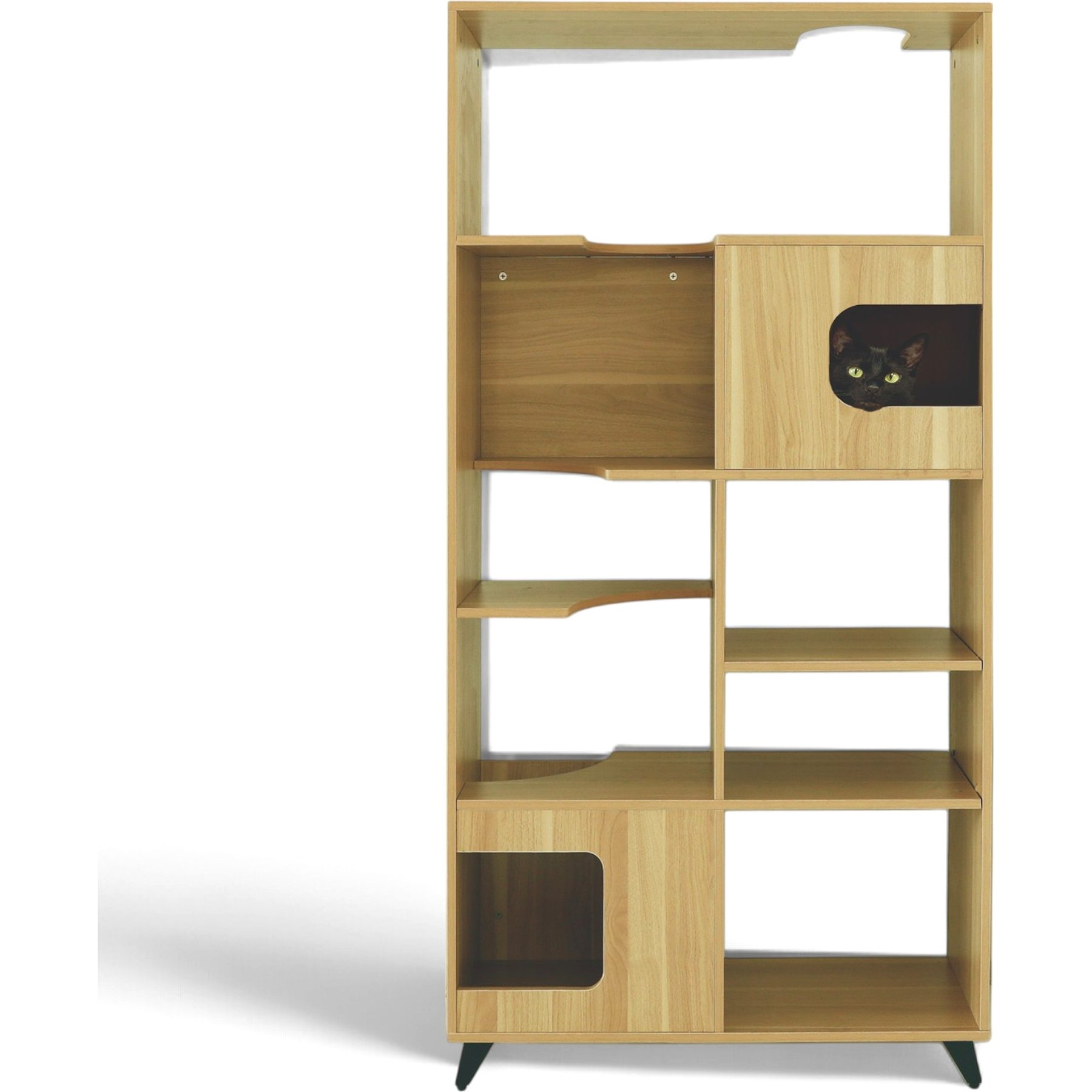4 Cats & Dogs Clifford Cat Wall Shelf, Oak
