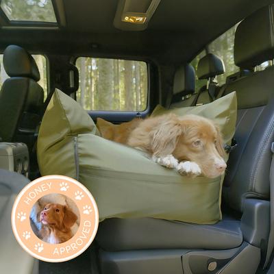 Show full view: 4 Cats & Dogs Marco Two Seater Dog Car Seat, Army slide 7 of 9