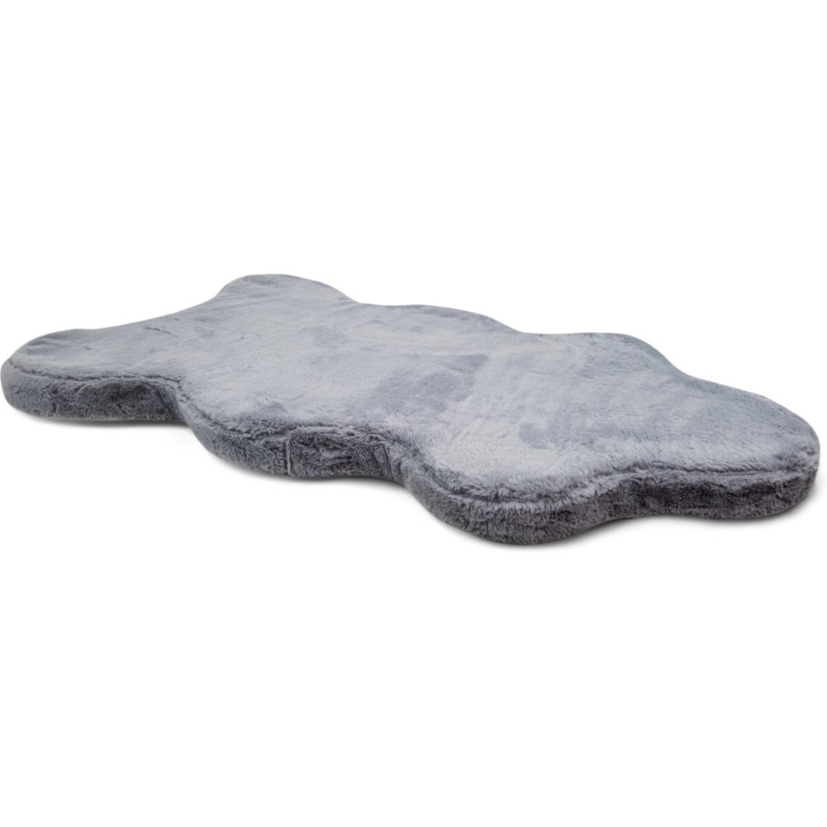 4 Cats & Dogs Pixie Hide Bolster Dog Bed, Grey, Large