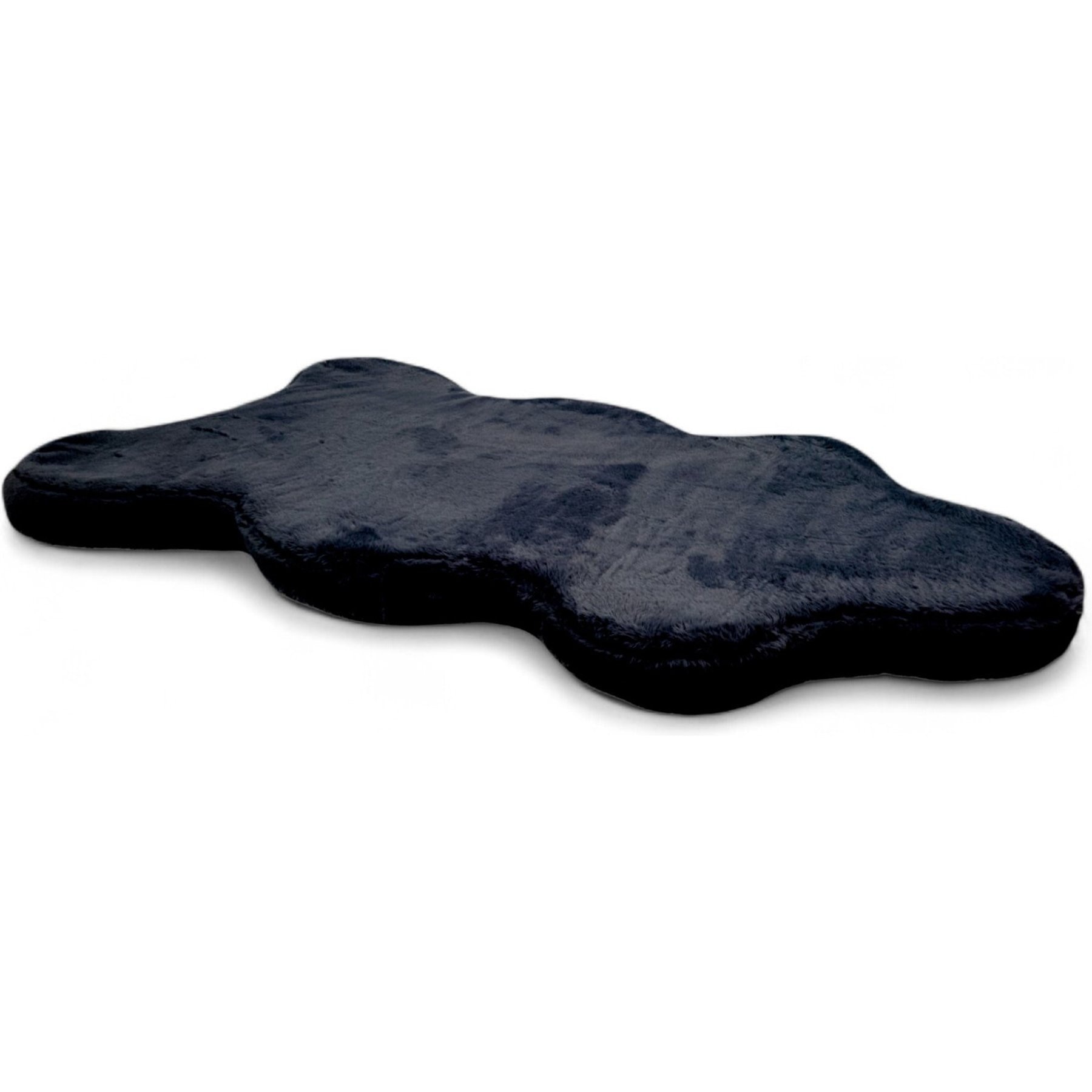 4 Cats & Dogs Pixie Hide Bolster Dog Bed, Black, Large