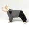 Show in main carousel: Pebot Jack Dog & Cat Shirt Pant Suit Set, Gray/Black, Size 10 slide 3 of 5
