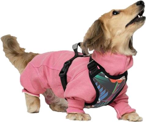 Show full view: Pebot Gumdrop Dog & Cat Fleece Onesie, Pink, Size 16 slide 2 of 6