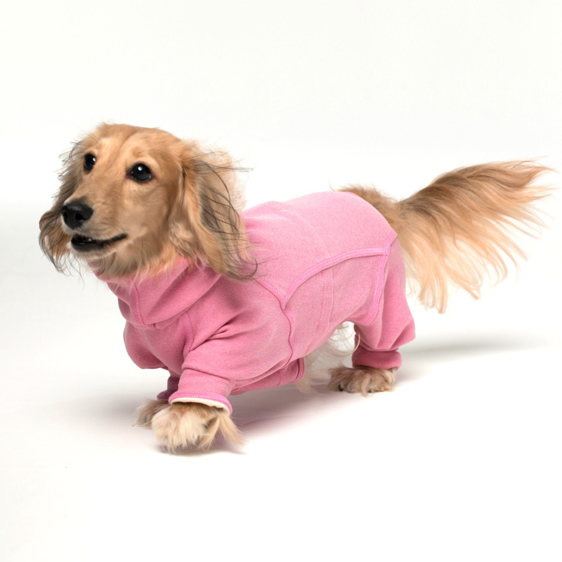 Pebot Gumdrop Dog & Cat Fleece Onesie, Pink, Size 12