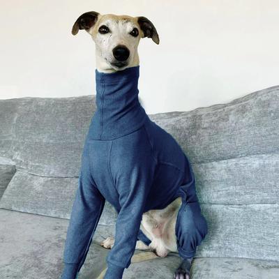 Show full view: Pebot Gumdrop Dog & Cat Fleece Onesie, Navy, Size 8 slide 2 of 6