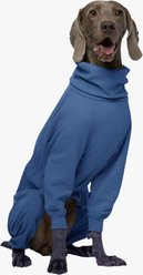 Pebot Gumdrop Dog & Cat Fleece Onesie, Navy, Size 8