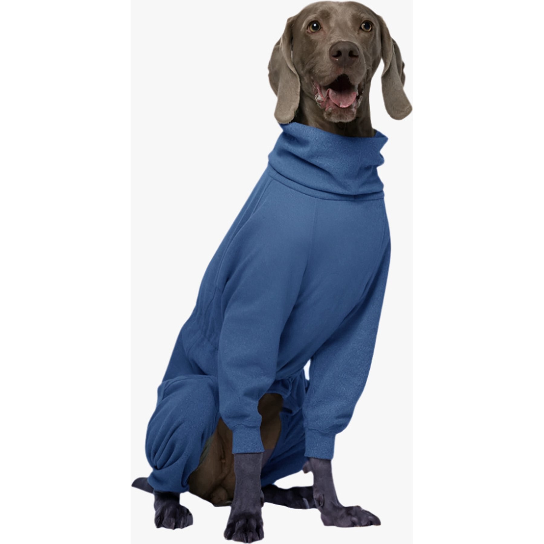 Pebot Gumdrop Dog & Cat Fleece Onesie, Navy, Size 18