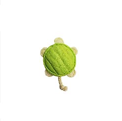 Hip Doggie Loffah Turtle Stuffing-Free Dog Chew Toy, Large