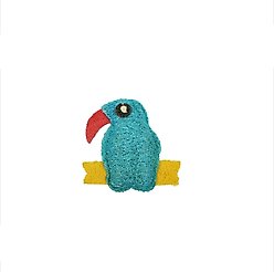 Hip Doggie Loffah Toucan Stuffing-Free Dog Chew Toy
