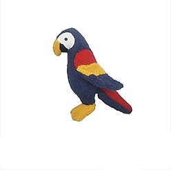 DogStar Wildlife Mickie the Macaw Squeaky Dog Plush Toy