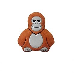 DogStar Wildlife Ozzie the Orangutan Squeaky Dog Plush Toy