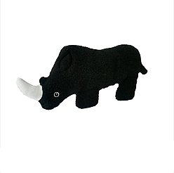 DogStar Wildlife Gertie the Black Rhino Squeaky Dog Plush Toy slide 1 of 5