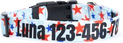 Country Brook Petz Personalized American Celebration Dog Collar, Medium: 13 to 16-in neck, 1-in wide