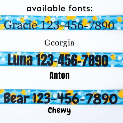 Show full view: Country Brook Petz Personalized Just Ducky Dog Collar, Large: 16 to 26-in neck, 1-in wide slide 4 of 10