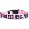 Show in main carousel: Country Brook Petz Personalized Dog Collar, Pink, Medium: 13 to 16-in neck, 1-in wide slide 1 of 6