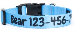 Country Brook Petz Personalized Dog Collar, Blue, X-Large: 18 to 26-in neck, 1-in wide