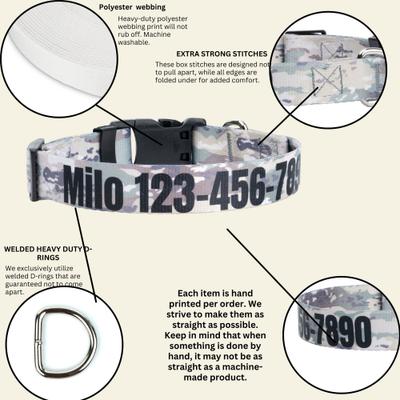 Show full view: Country Brook Petz Personalized Mountain Viper Camo Dog Collar, Medium: 13 to 16-in neck, 1-in wide slide 6 of 9