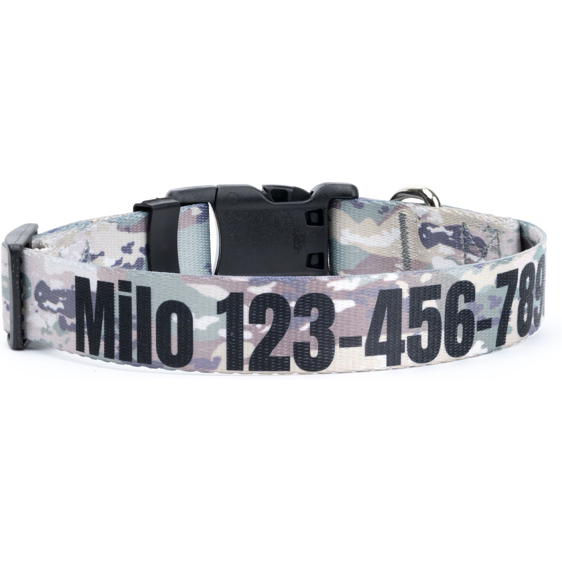 Country Brook Petz Personalized Mountain Viper Camo Dog Collar, Small: 11 to 13-in neck, 3/4-in wide