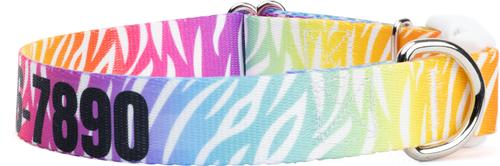 Show full view: Country Brook Petz Personalized Fashion Zebra Dog Collar, Large: 16 to 26-in neck, 1-in wide slide 2 of 6