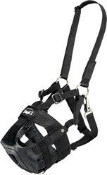 Tough1 Easy Breathe V-Nose Horse Grazing Muzzle, Black, Mini