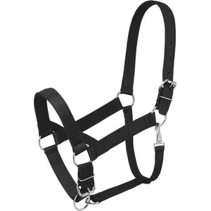 Tough1 Nylon Horse Draft Halter, Black