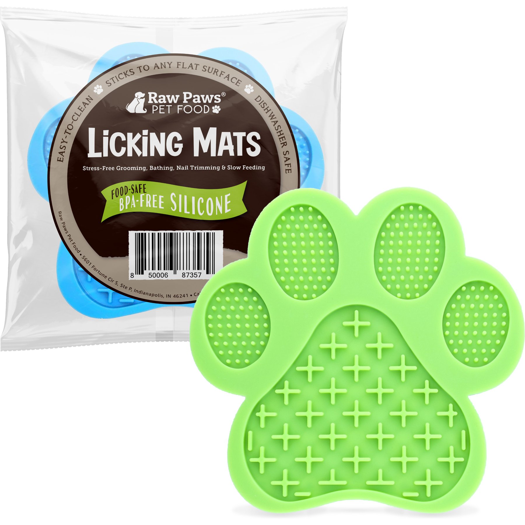 Raw Paws Slow Feeder Licking Mats for Dogs & Cats, 2 count