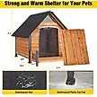 Show in main carousel: Aivituvin AIR80-L Iron Frame Outdoor Dog House, Brown, 50.9-in slide 6 of 6