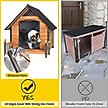 Show in main carousel: Aivituvin AIR80-L Iron Frame Outdoor Dog House, Brown, 50.9-in slide 3 of 6