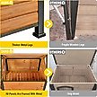 Show in main carousel: Aivituvin AIR80-L Iron Frame Outdoor Dog House, Brown, 50.9-in slide 4 of 6