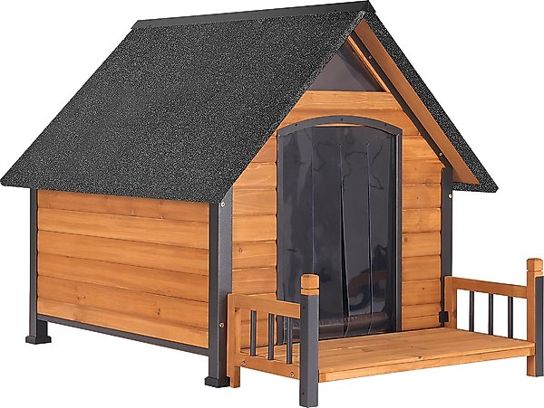 Show full view: Aivituvin AIR80-L Iron Frame Outdoor Dog House, Brown, 50.9-in slide 1 of 6