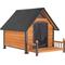 Show in main carousel: Aivituvin AIR80-L Iron Frame Outdoor Dog House, Brown, 50.9-in slide 1 of 6