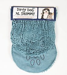 Dog Gone Smart Dirty Dog Microfiber Shammy Towel, Pacific Blue, 38 x 16-in
