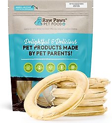 Raw Paws Compressed Rawhide Rings for Dogs, 6-in, 5 count