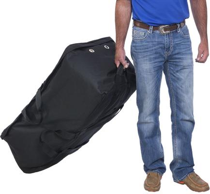 Show full view: Tough1 Hay Bale Cover with Wheels, Black slide 2 of 4