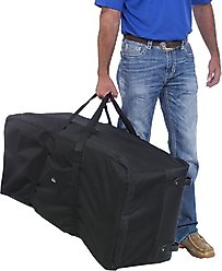 Tough1 Hay Bale Cover with Wheels, Black