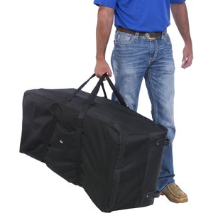 Tough1 Hay Bale Cover with Wheels, Black